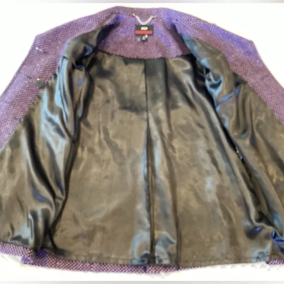 Miss Sixty Double Breasted Tweed Wool Blend Pea Coat L - Picture 10 of 16